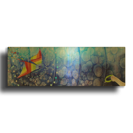 'Air' By Rita Shimelfarb Gold Metal Wall Art