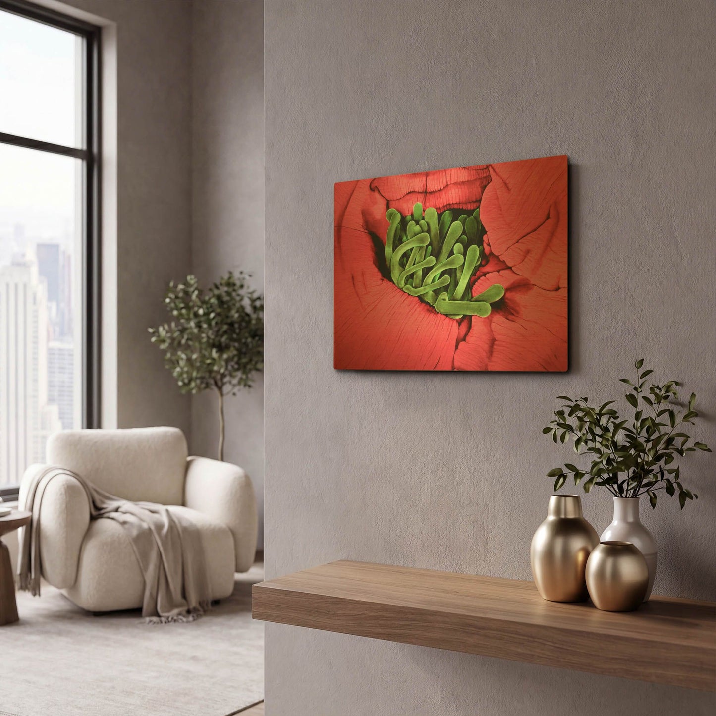 'Folds' By Rita Shimelfarb Gold Metal Wall Art