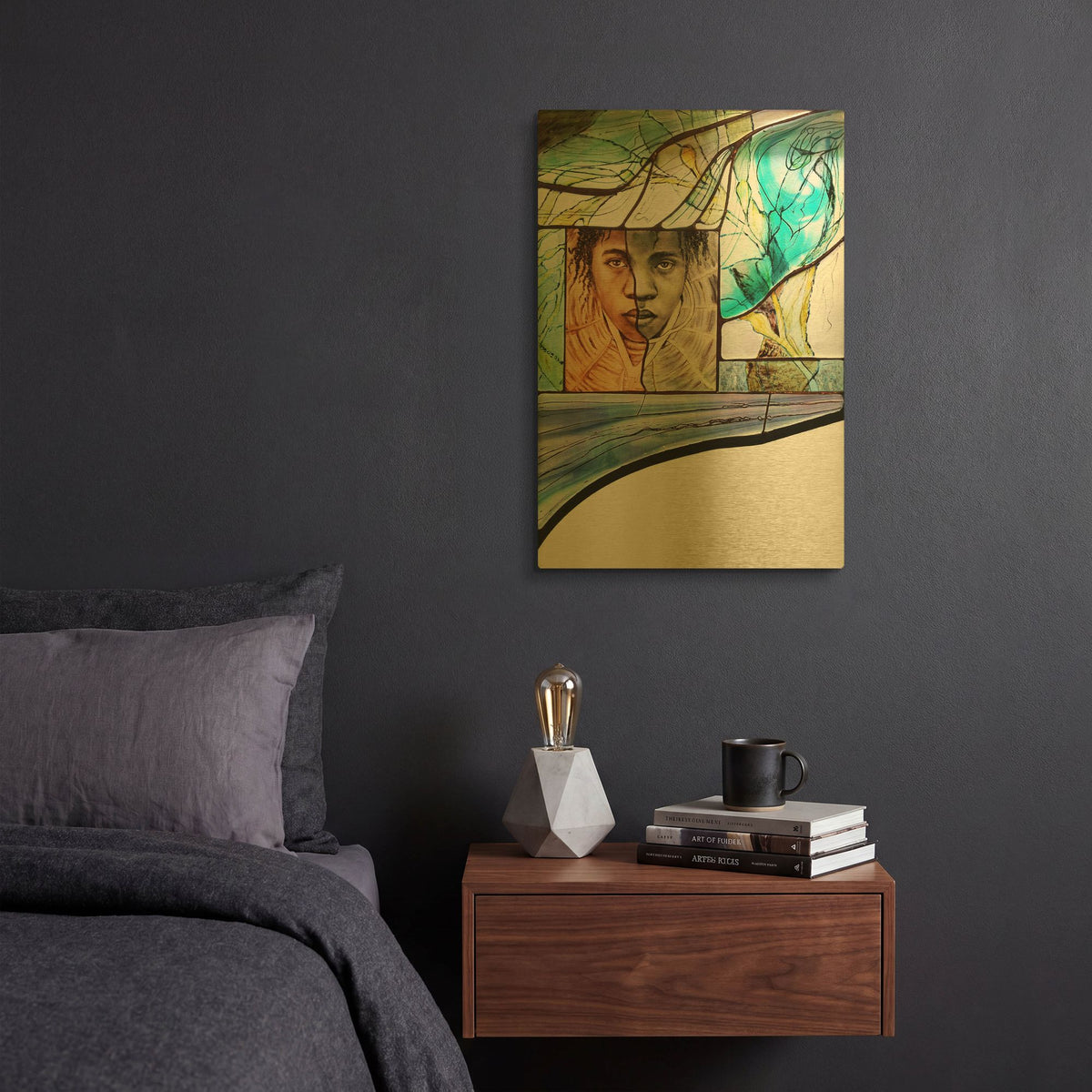'Voyage' By Rita Shimelfarb Gold Metal Wall Art