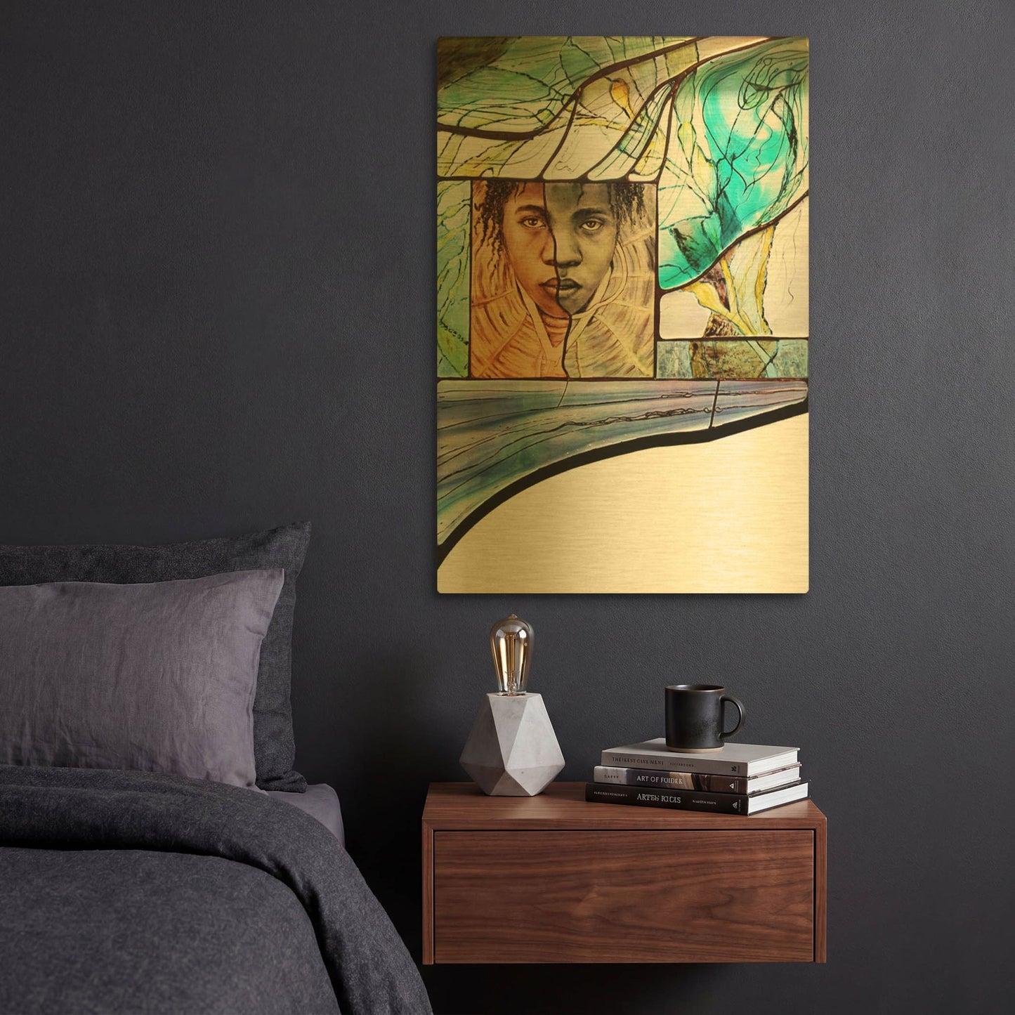 'Voyage' By Rita Shimelfarb Gold Metal Wall Art