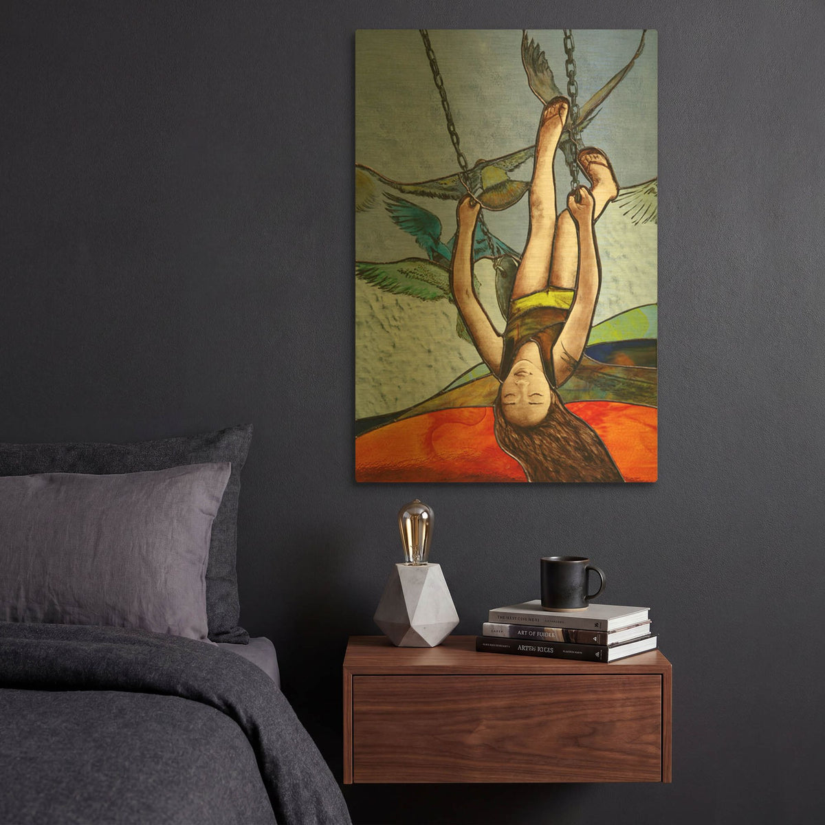 'Up' By Rita Shimelfarb Gold Metal Wall Art