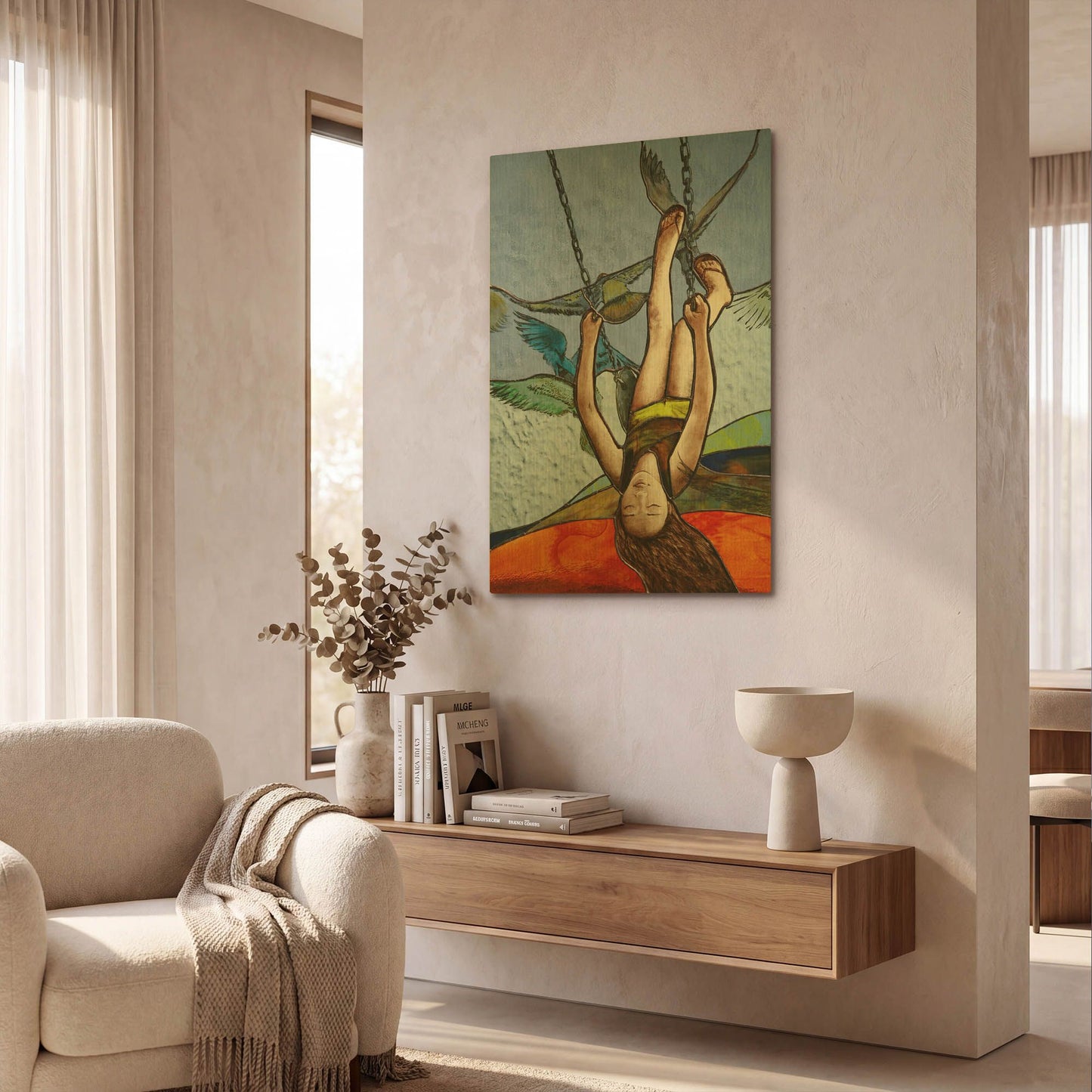 'Up' By Rita Shimelfarb Gold Metal Wall Art