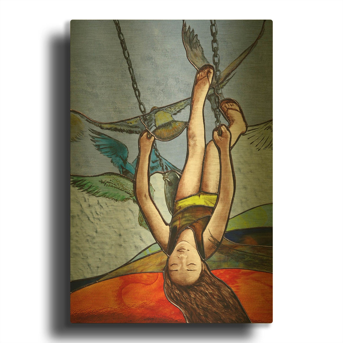 'Up' By Rita Shimelfarb Gold Metal Wall Art
