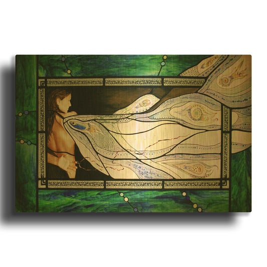 'Un-Wound' By Rita Shimelfarb Gold Metal Wall Art