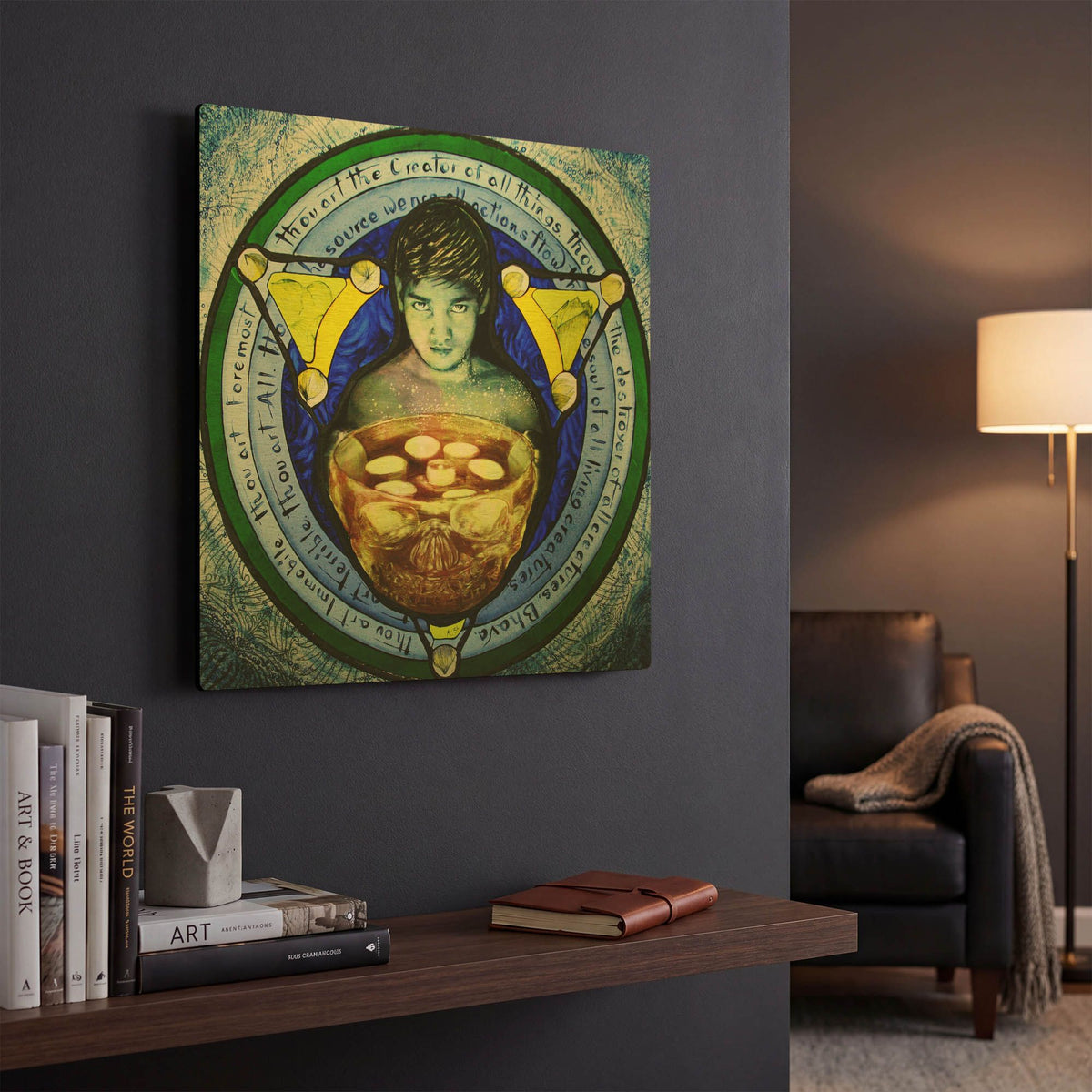 'Shiva' By Rita Shimelfarb Gold Metal Wall Art