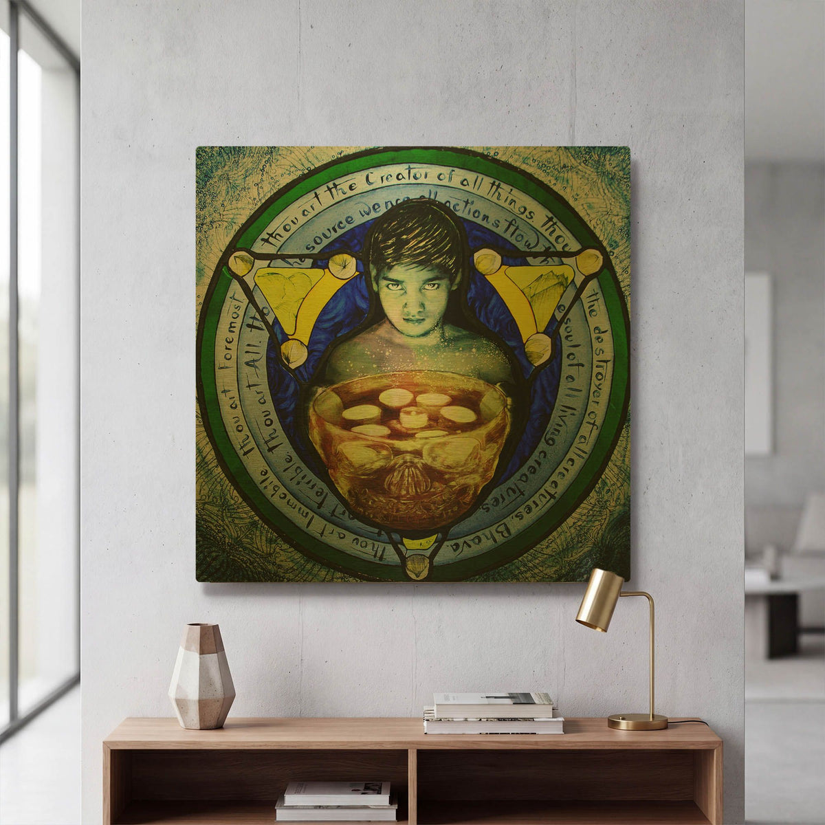 'Shiva' By Rita Shimelfarb Gold Metal Wall Art