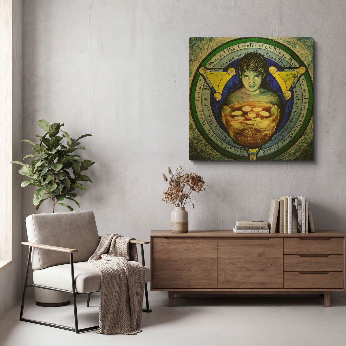 'Shiva' By Rita Shimelfarb Gold Metal Wall Art