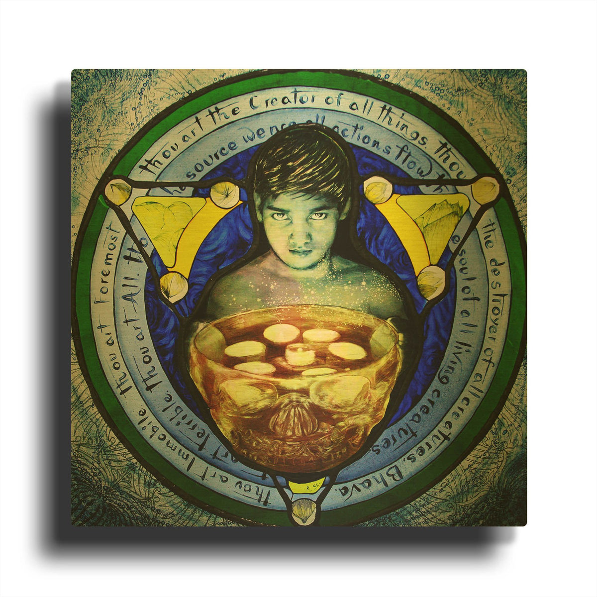 'Shiva' By Rita Shimelfarb Gold Metal Wall Art