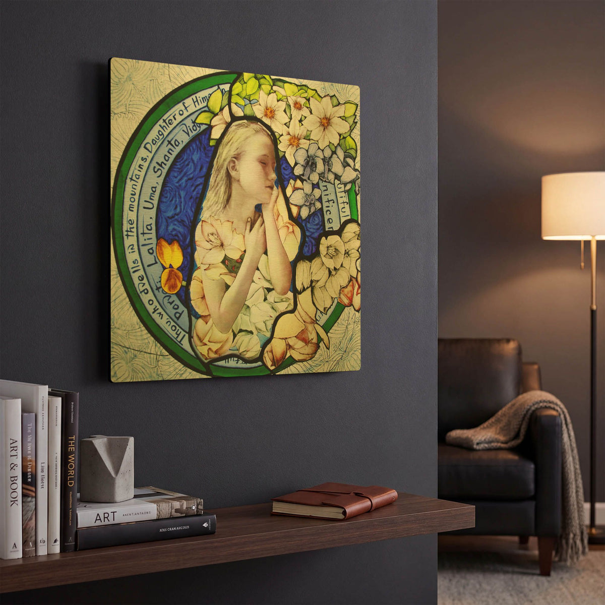 'Shakti' By Rita Shimelfarb Gold Metal Wall Art