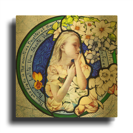 'Shakti' By Rita Shimelfarb Gold Metal Wall Art