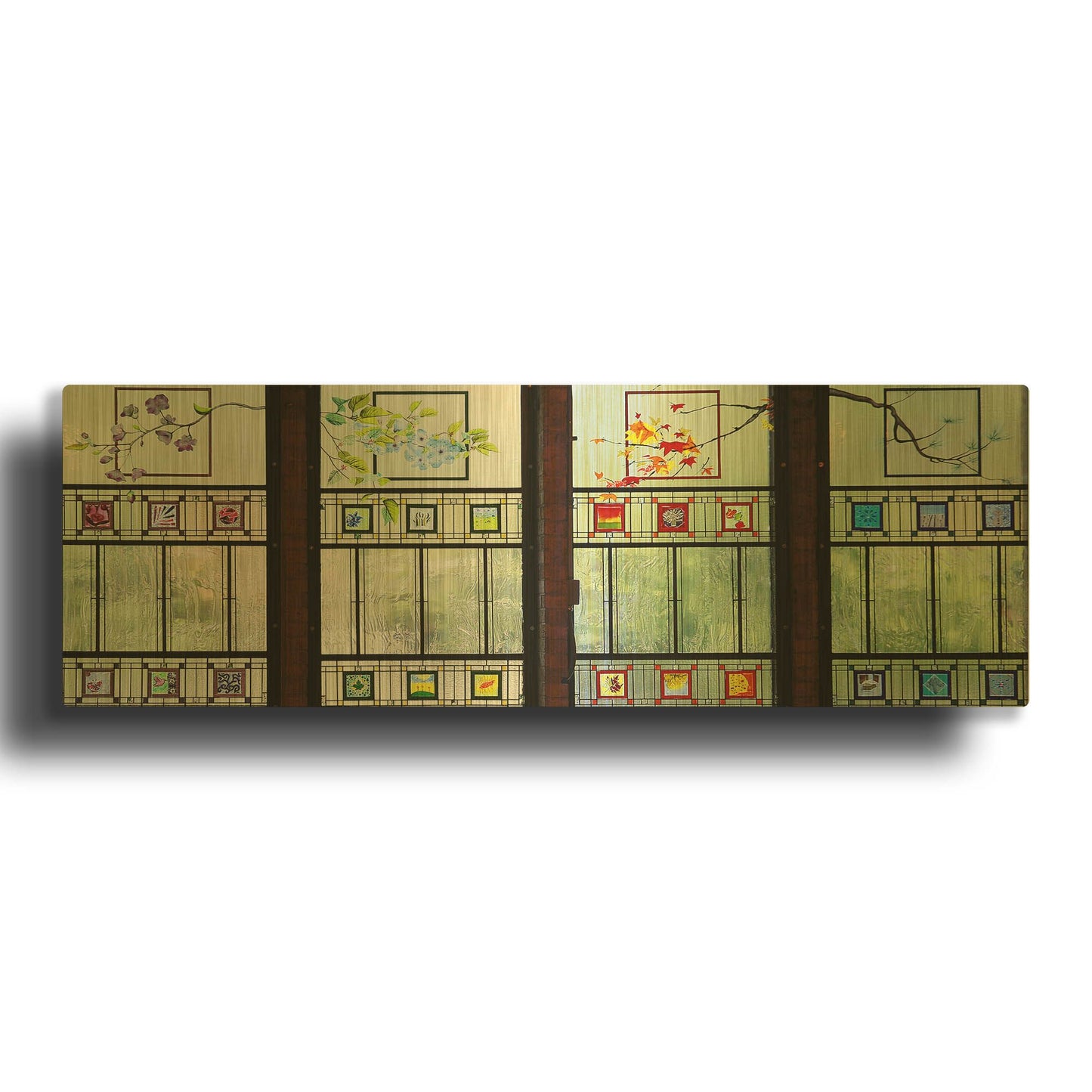 'Seasons' By Rita Shimelfarb Gold Metal Wall Art