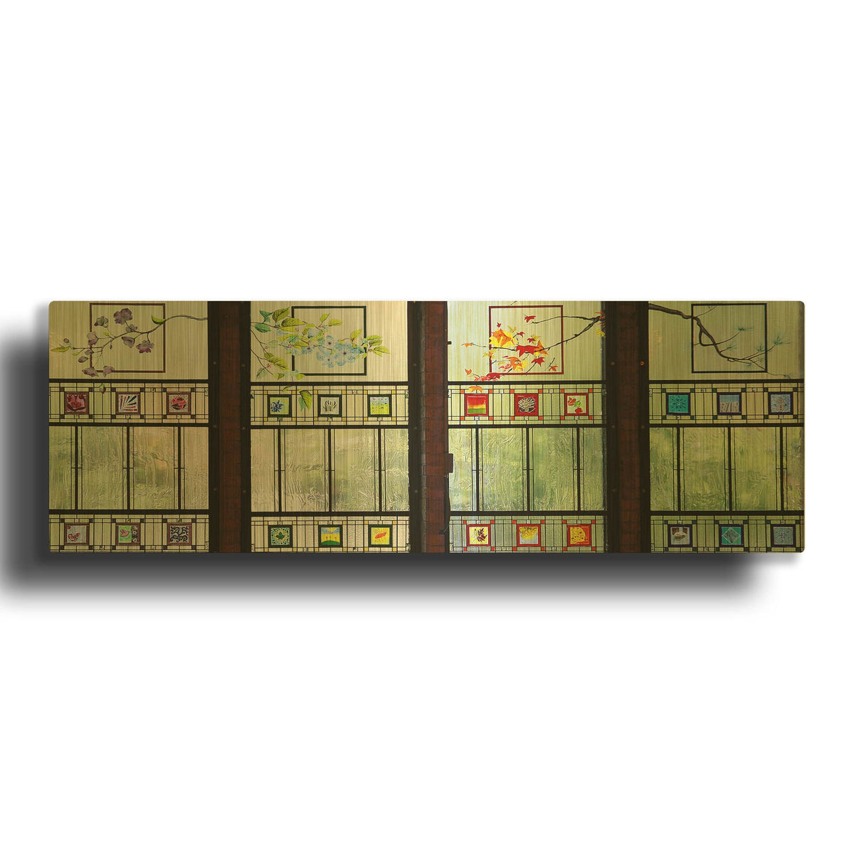 'Seasons' By Rita Shimelfarb Gold Metal Wall Art