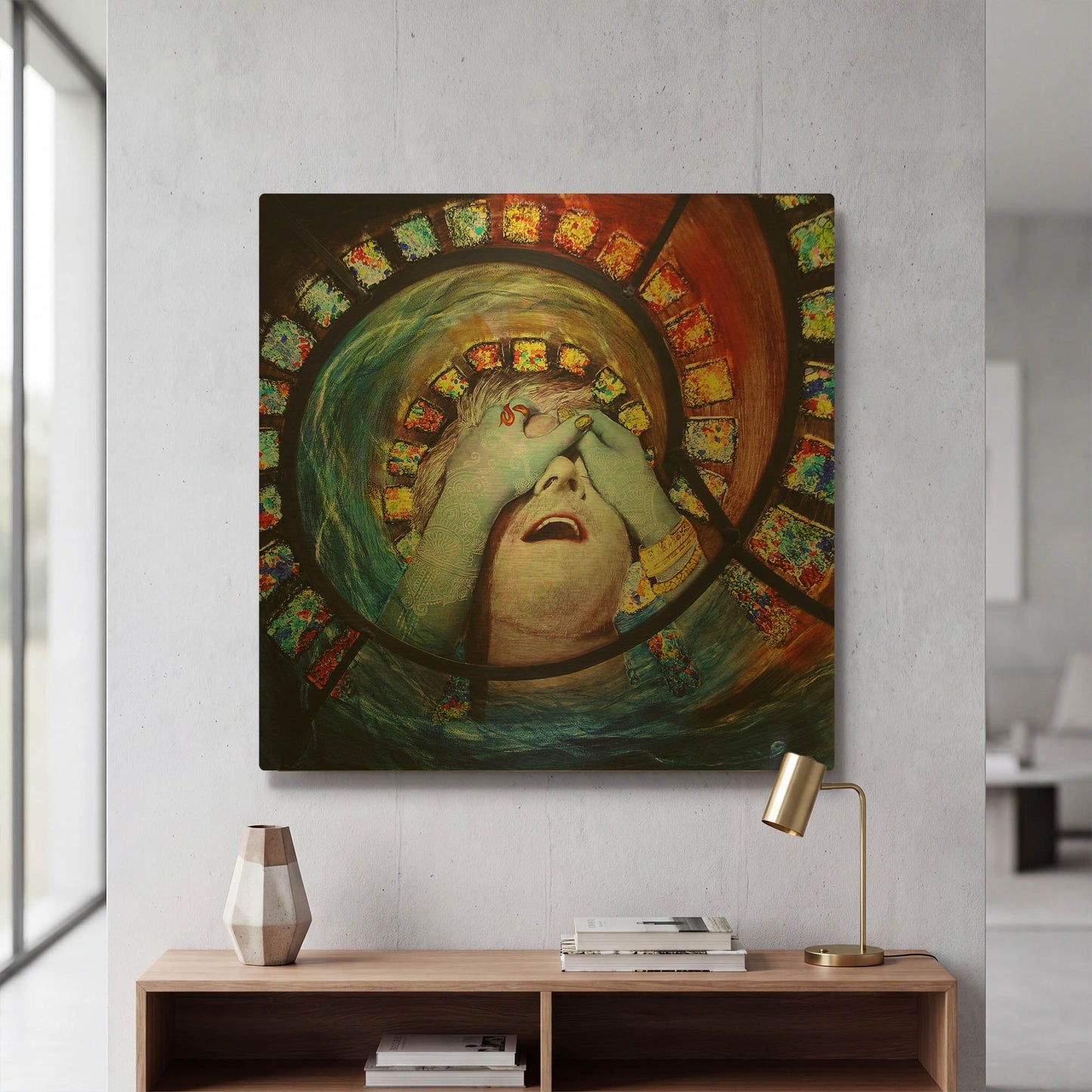 'Samsara' By Rita Shimelfarb Gold Metal Wall Art