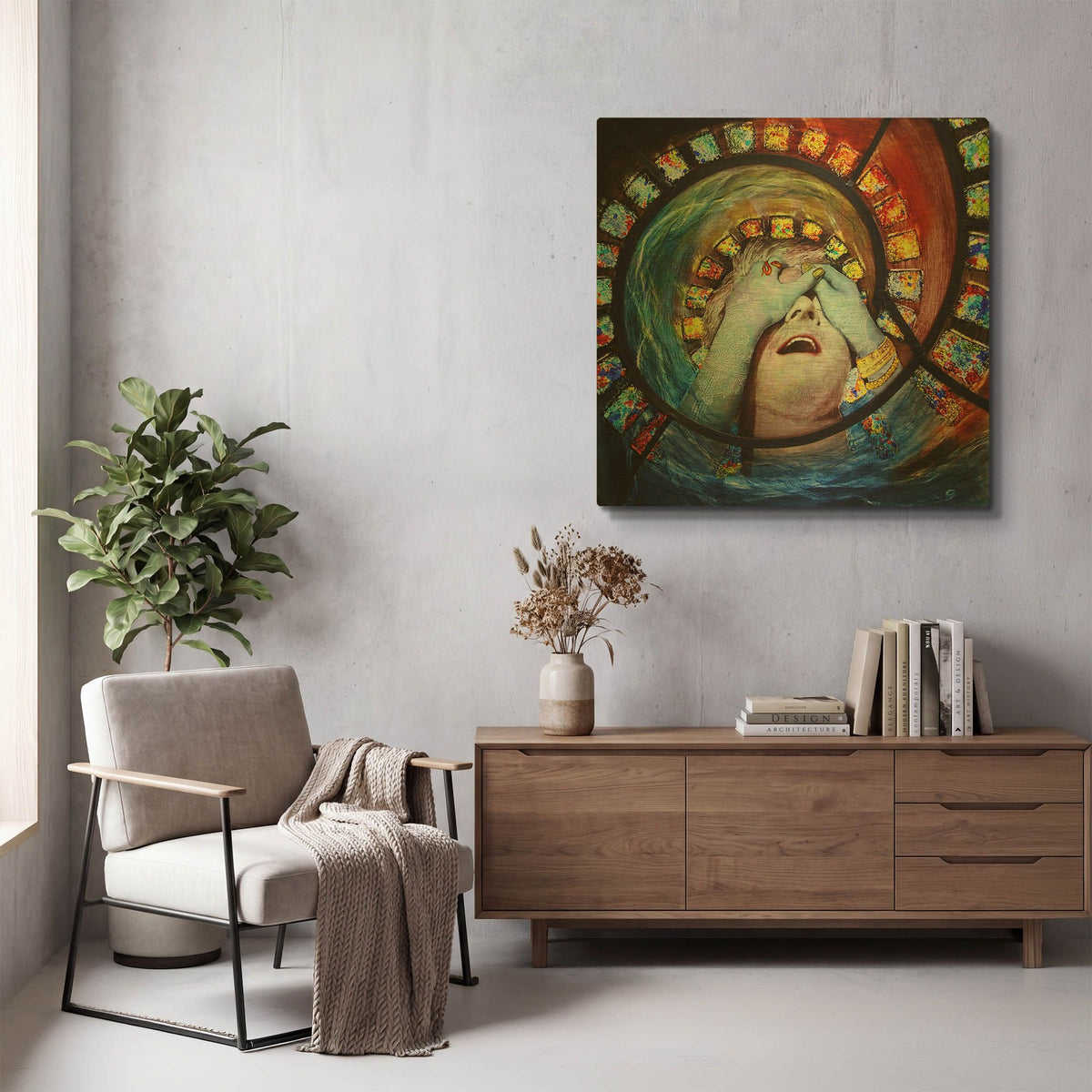 'Samsara' By Rita Shimelfarb Gold Metal Wall Art