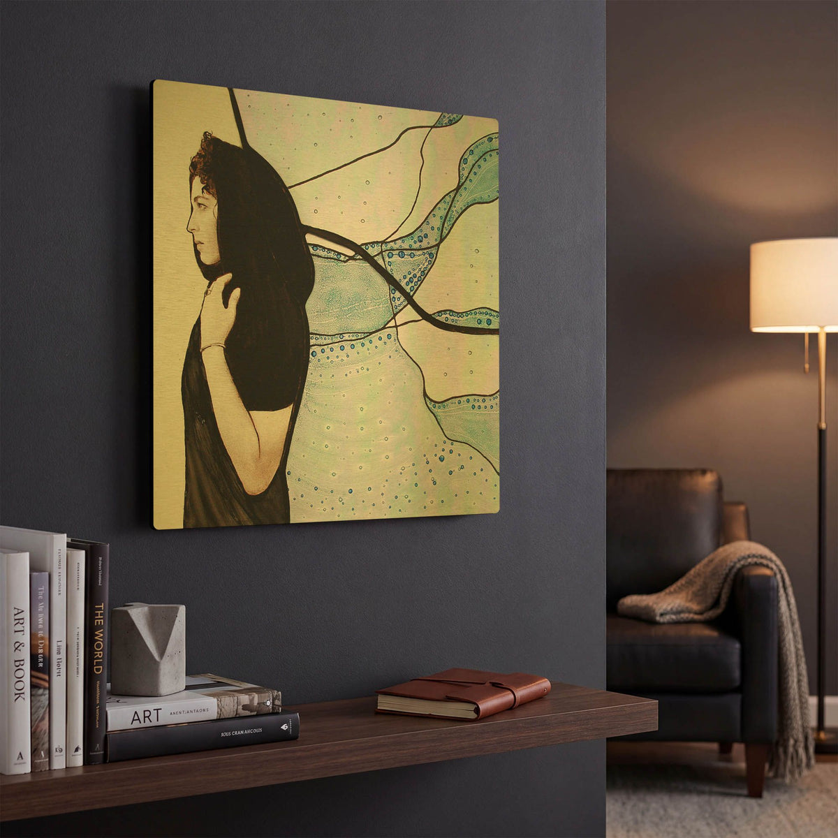 'Remembrance' By Rita Shimelfarb Gold Metal Wall Art