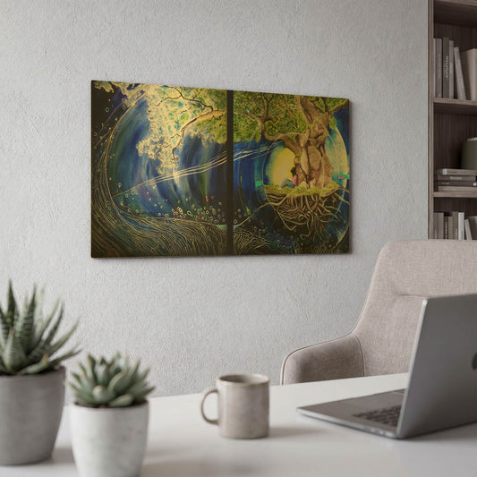 'Refuge' By Rita Shimelfarb Gold Metal Wall Art