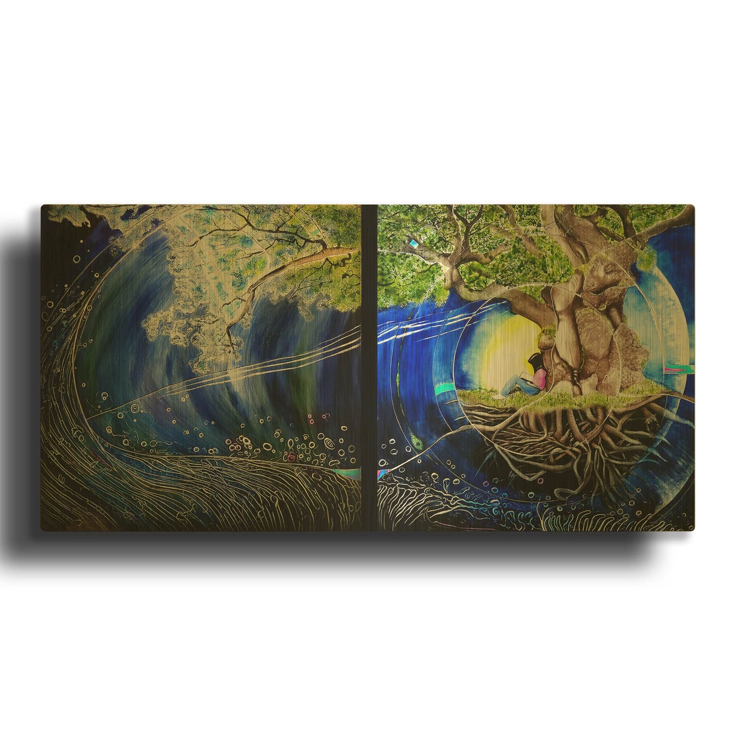 'Refuge' By Rita Shimelfarb Gold Metal Wall Art