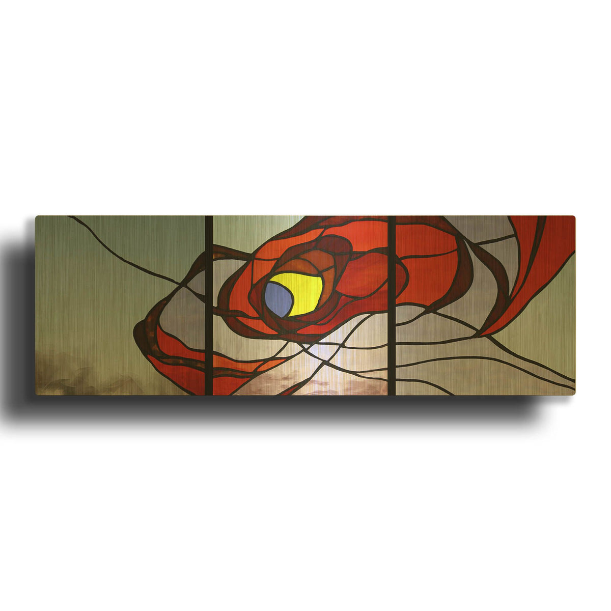 'Entanglement I' By Rita Shimelfarb Gold Metal Wall Art