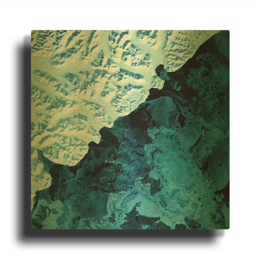 'Earth As Art Kamchatka Peninsula' By NASA Earth As Art Gold Metal Wall Art