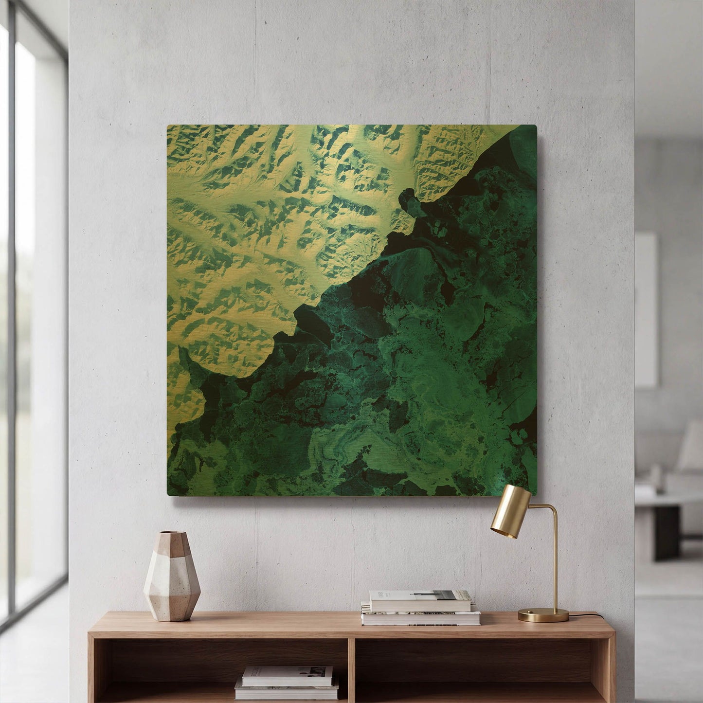'Earth As Art Kamchatka Peninsula' By NASA Earth As Art Gold Metal Wall Art