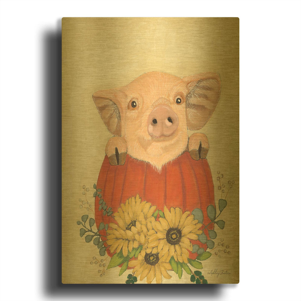 'Clementine' By Ashley Justice Gold Metal Wall Art