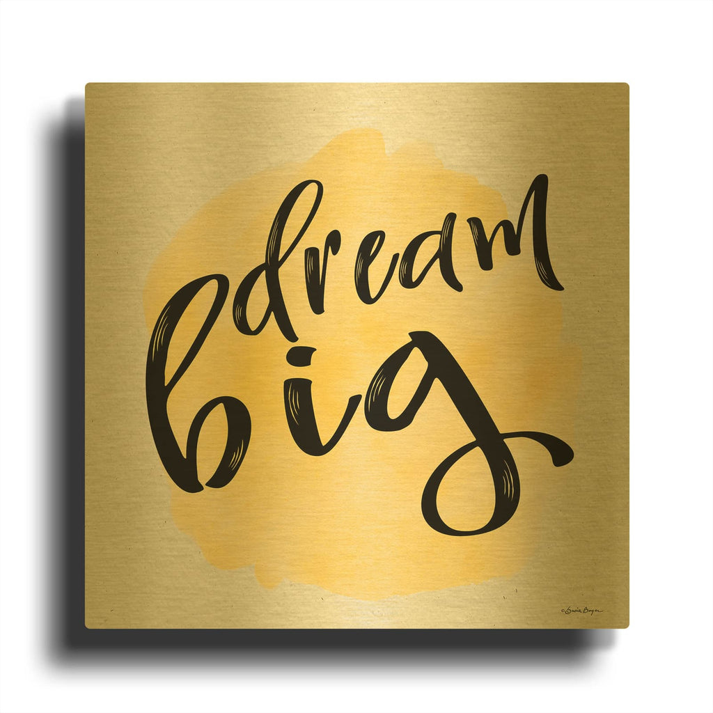 'Dream Big' By Susie Boyer Gold Metal Wall Art
