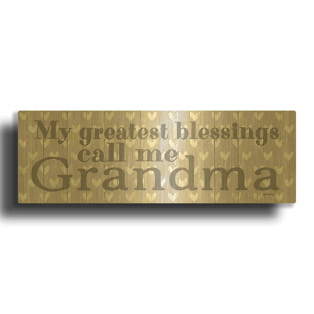 'My Greatest Blessings Call Me Grandma' By Susie Boyer Gold Metal Wall Art