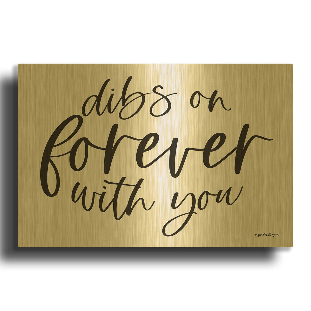 'Dibs on Forever with You' By Susie Boyer Gold Metal Wall Art