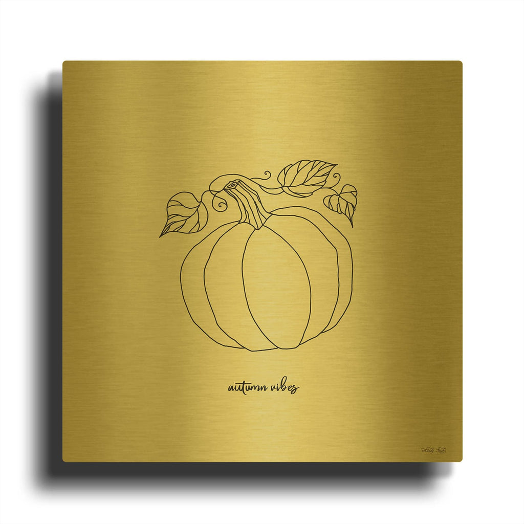 'Autumn Vibes' By Cindy Jacobs Gold Metal Wall Art