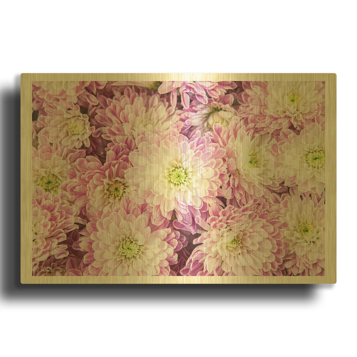 'Pretty in Purple I' By Donnie Quillen Gold Metal Wall Art