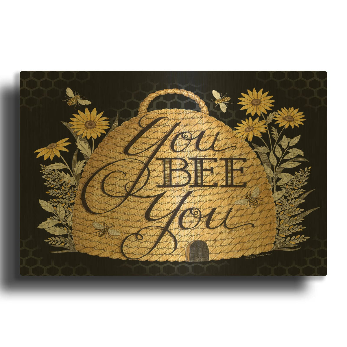 'You Bee You' By Deb Strain Gold Metal Wall Art