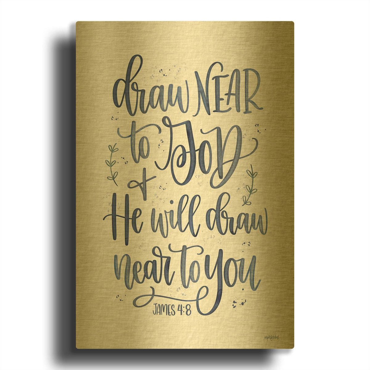 'Draw Near to God' By Imperfect Dust Gold Metal Wall Art
