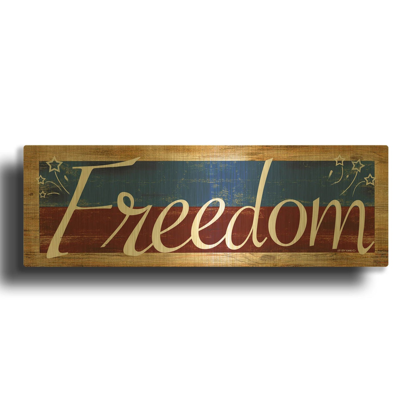 'Freedom' By Ed Wargo Gold Metal Wall Art
