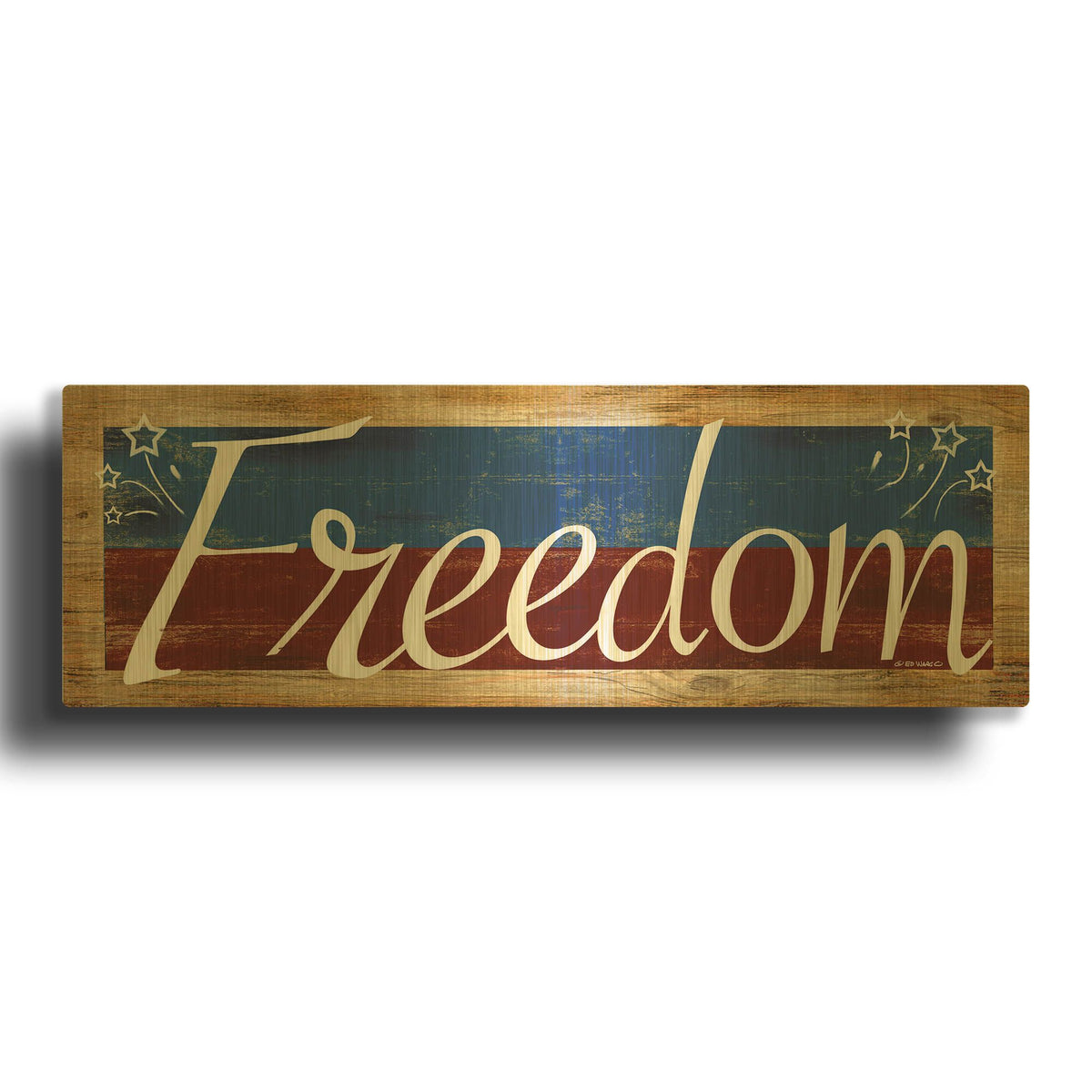 'Freedom' By Ed Wargo Gold Metal Wall Art