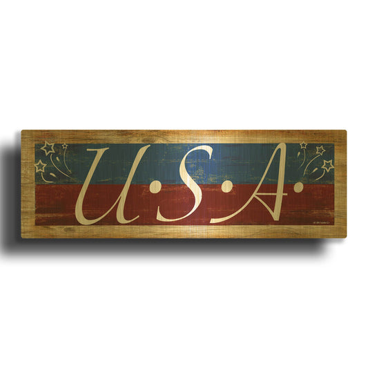 'USA' By Ed Wargo Gold Metal Wall Art
