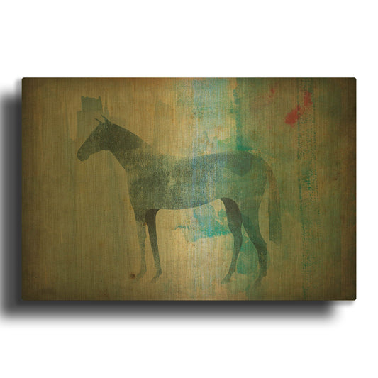 'Cheval Noir v3' By Ryan Fowler Gold Metal Wall Art