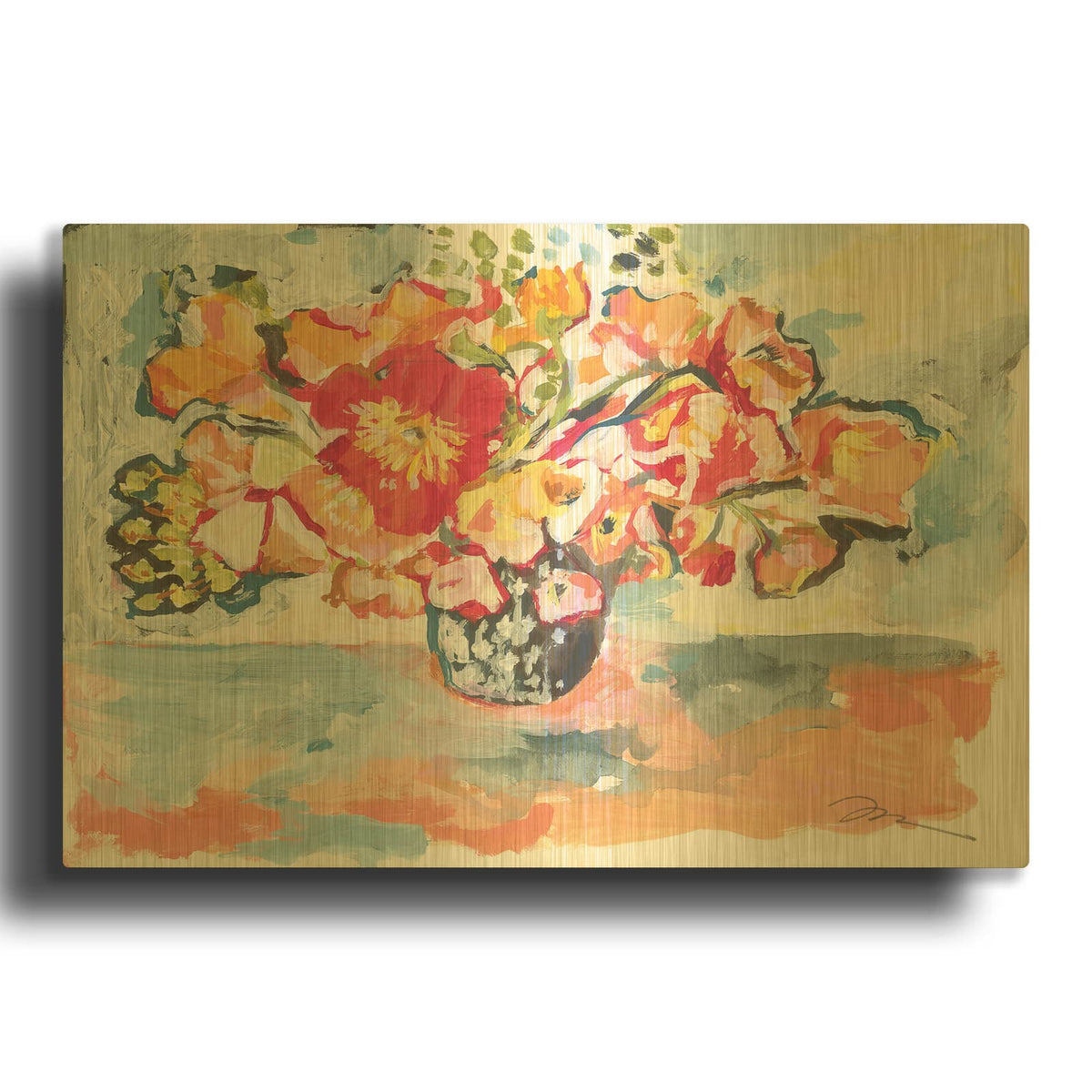 'Smile II' By Jessica Mingo Gold Metal Wall Art