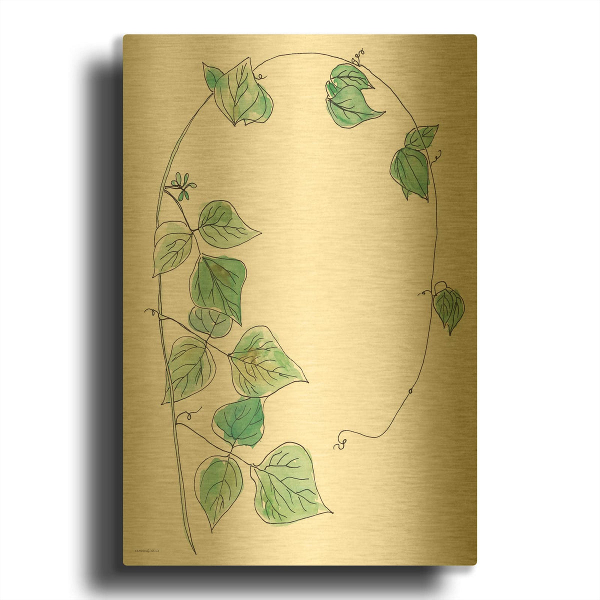 'Curly Q' By Kamdon Kreations Gold Metal Wall Art