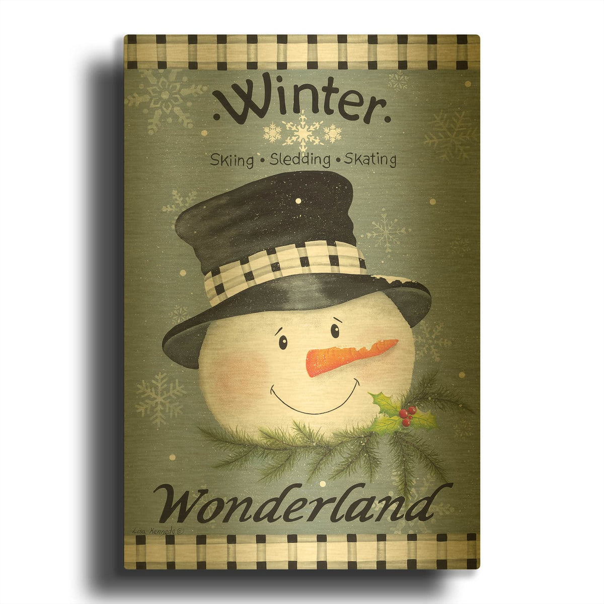 'Winter Wonderland' By Lisa Kennedy Gold Metal Wall Art