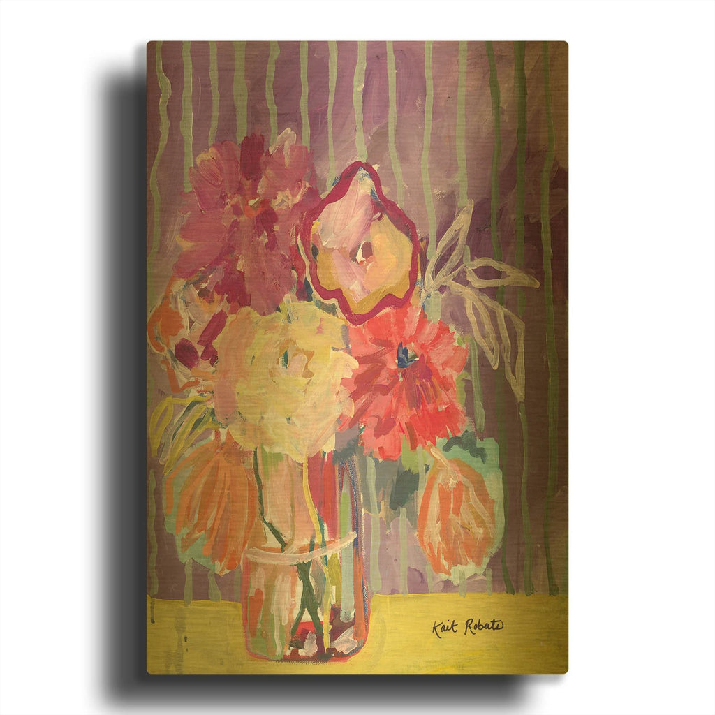 'Unexpected Gift' By Kait Roberts Gold Metal Wall Art