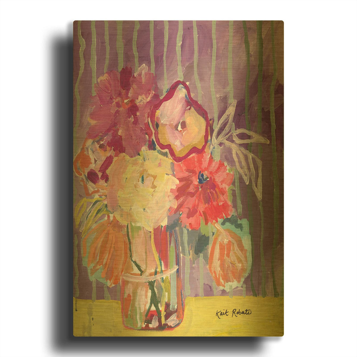 'Unexpected Gift' By Kait Roberts Gold Metal Wall Art