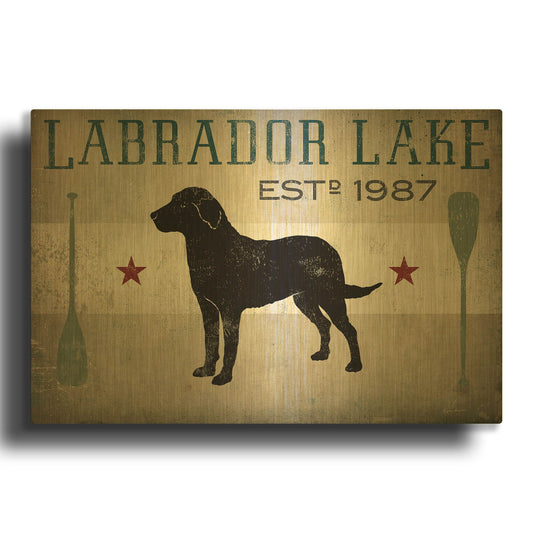 'Labrador Lake' By Ryan Fowler Gold Metal Wall Art