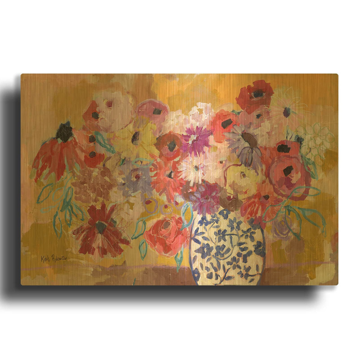 'A Love Song For You' By Kait Roberts Gold Metal Wall Art