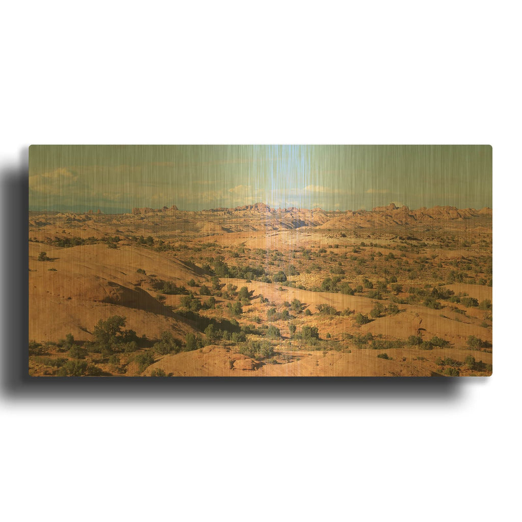 'Moab Sand Flats II' By Lori Deiter Gold Metal Wall Art