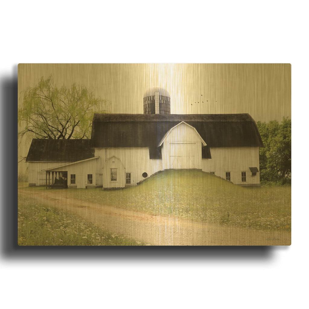 'Big Country Barn' By Lori Deiter Gold Metal Wall Art