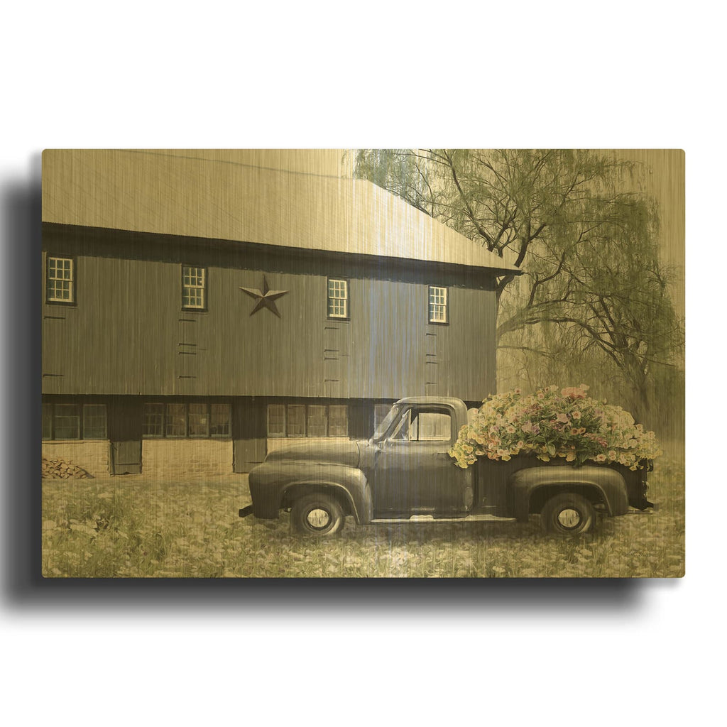 'High on Summertime' By Lori Deiter Gold Metal Wall Art