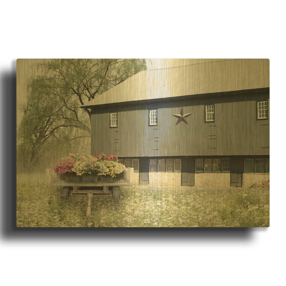 'Living Easy' By Lori Deiter Gold Metal Wall Art