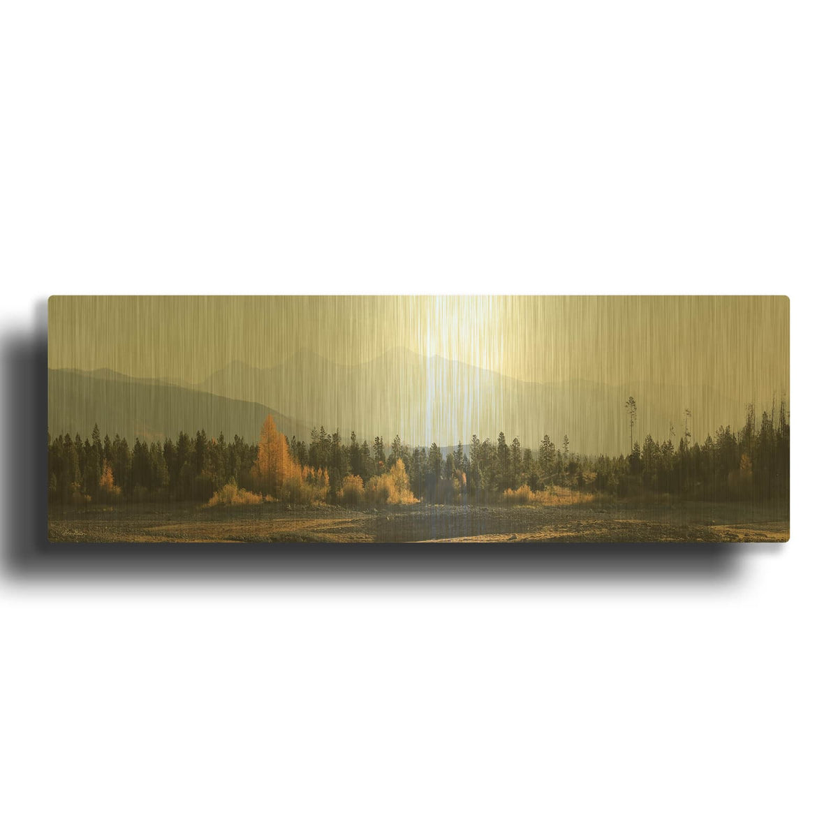 'Dillon Dam Sunrise' By Lori Deiter Gold Metal Wall Art