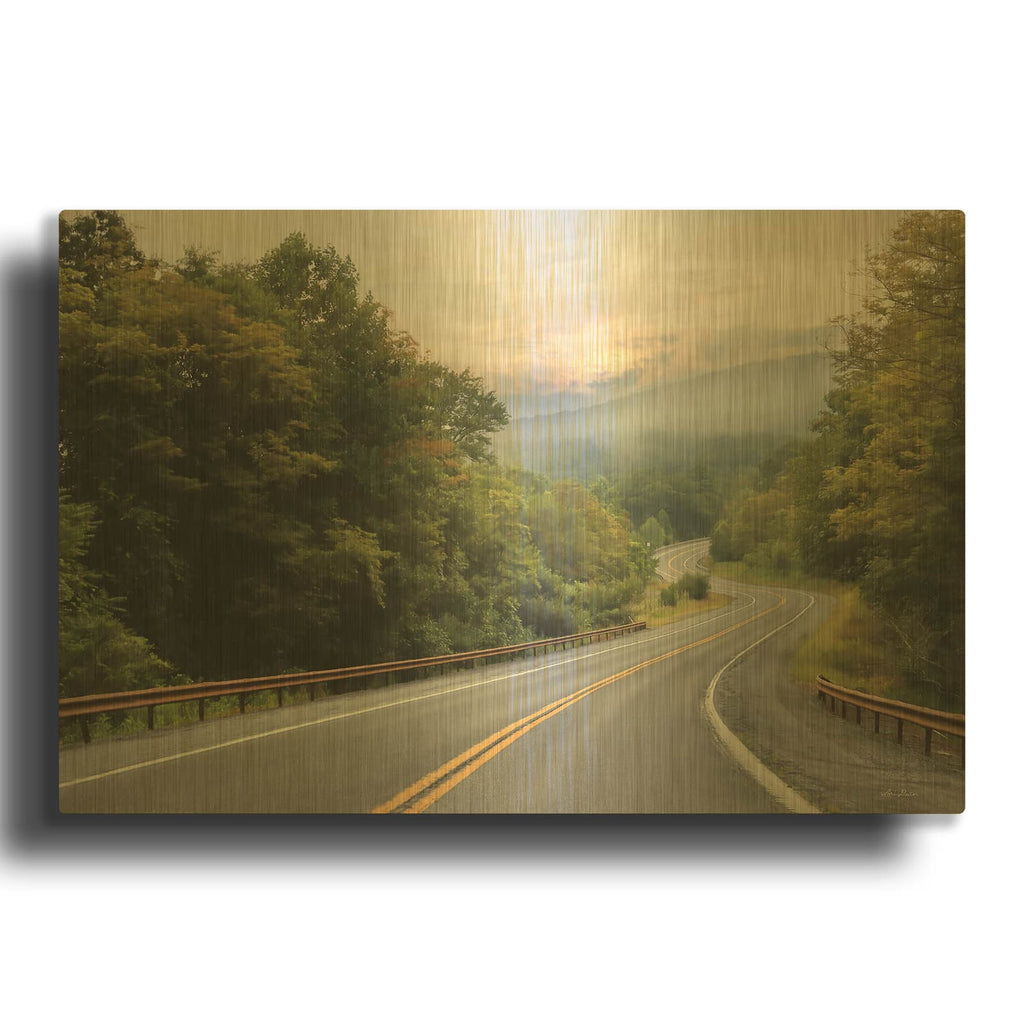 'Curve Ahead' By Lori Deiter Gold Metal Wall Art