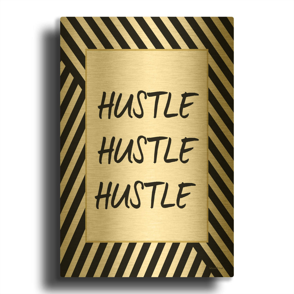 'Hustle' By Lettered Gold Metal Wall Art